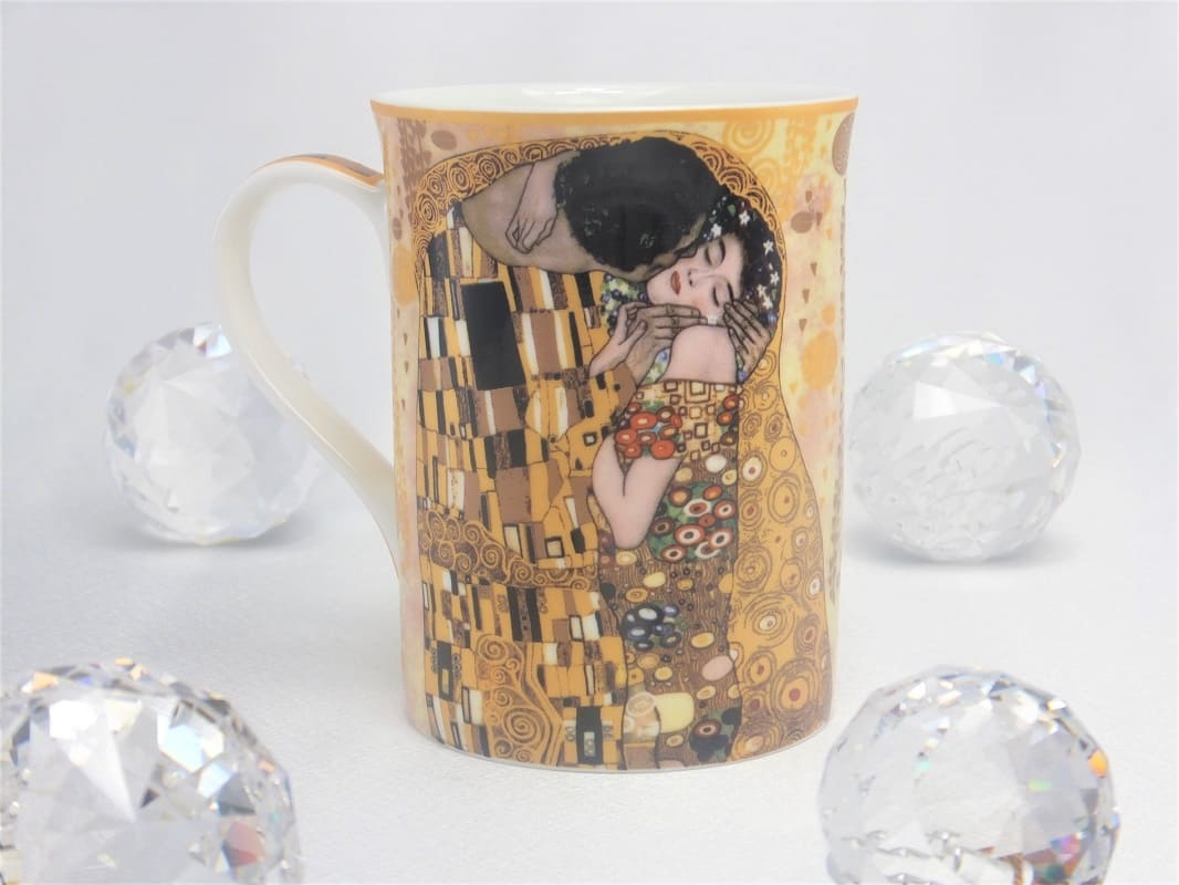 CARMANI - 1990 Gustav Klimt  - Der Kuss - Ivory  Kaffeetasse in Geschenkbox