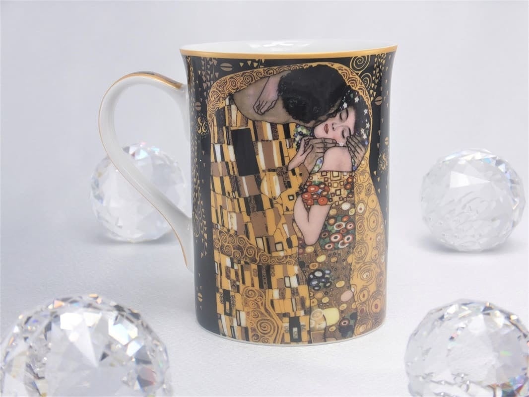 CARMANI - 1990 Gustav Klimt - The Kiss - nero coffee cup in gift box