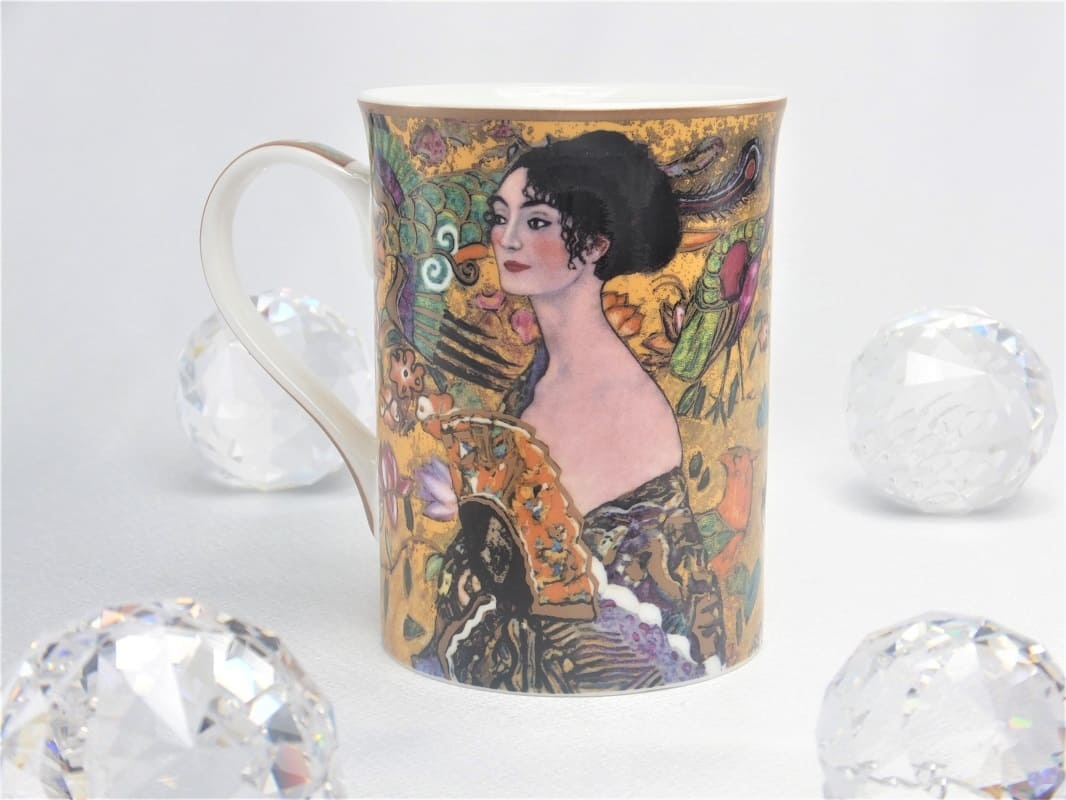 DELUXE by MJS Gustav Klimt - Lady with fan Coffee cup in gift box