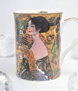 DELUXE by MJS Gustav Klimt - Dame mit dem Fächer  -  Kaffeetasse