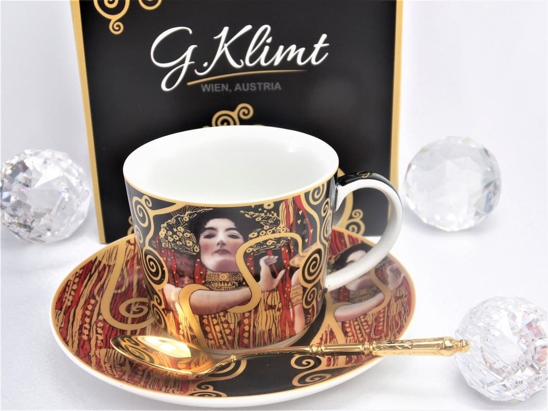 DELUXE by MJS Gustav Klimt - Hygieia - Coffee Cup Set in Gift Box