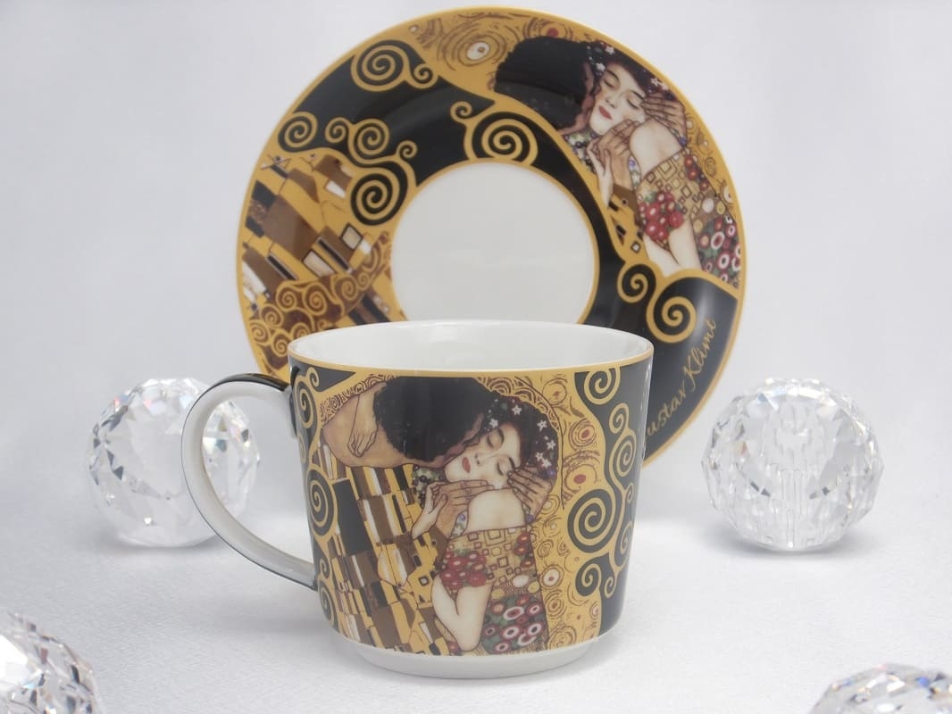 DELUXE by MJS Gustav Klimt - Der Kuss- Kaffeetasse Set in Geschenkbox