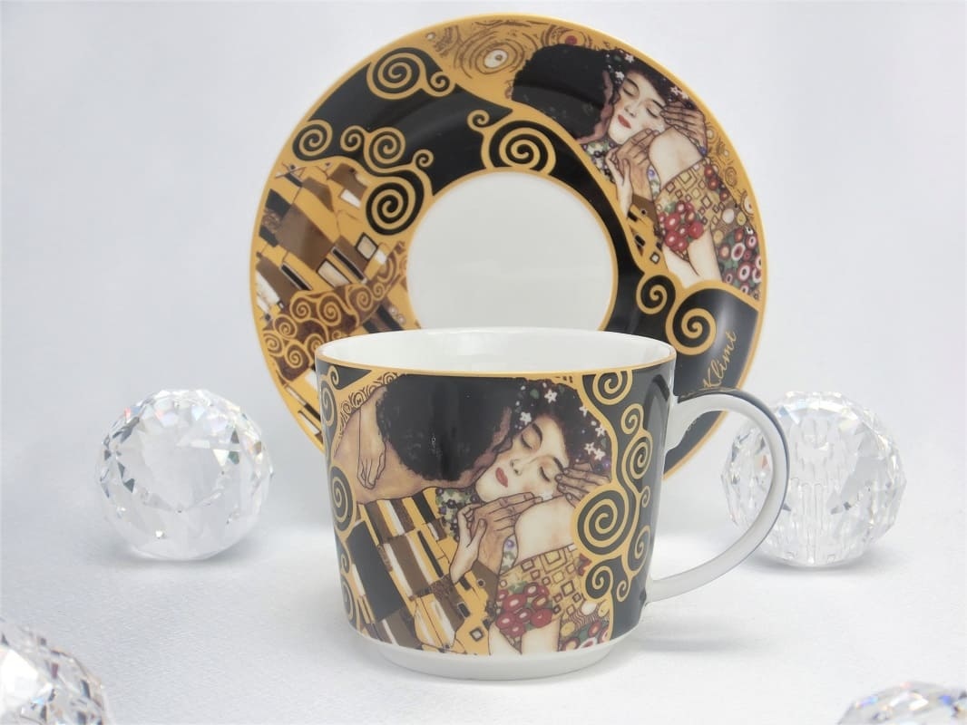 DELUXE by MJS Gustav Klimt - Der Kuss- Kaffeetasse Set in Geschenkbox