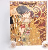 CARMANI - 1990 Gustav Klimt - The Kiss / Adele - Gift bag M in brown