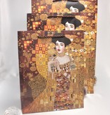 CARMANI - 1990 Gustav Klimt - Der Kuss / Adele - Geschenktasche M in Braun