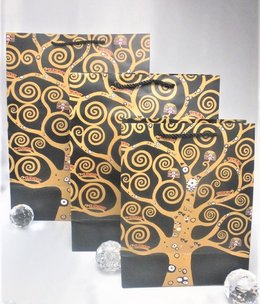 CARMANI - 1990 Gustav Klimt - Geschenktasche  M- Lebensbaum