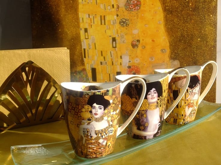 DELUXE by MJS Gustav Klimt - The kiss coffee cup Camio in gift box