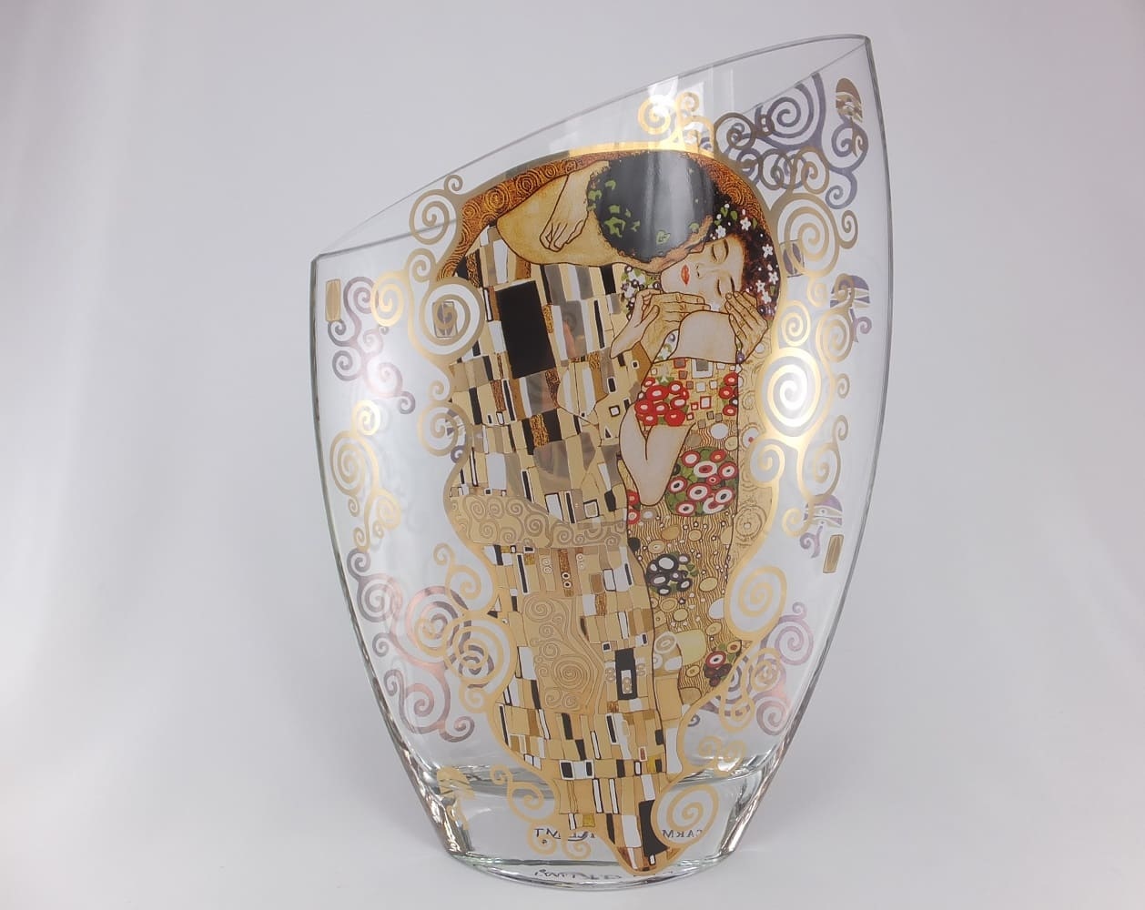 CARMANI - 1990 Gustav Klimt - Der Kuss - Vase aus Glas   III