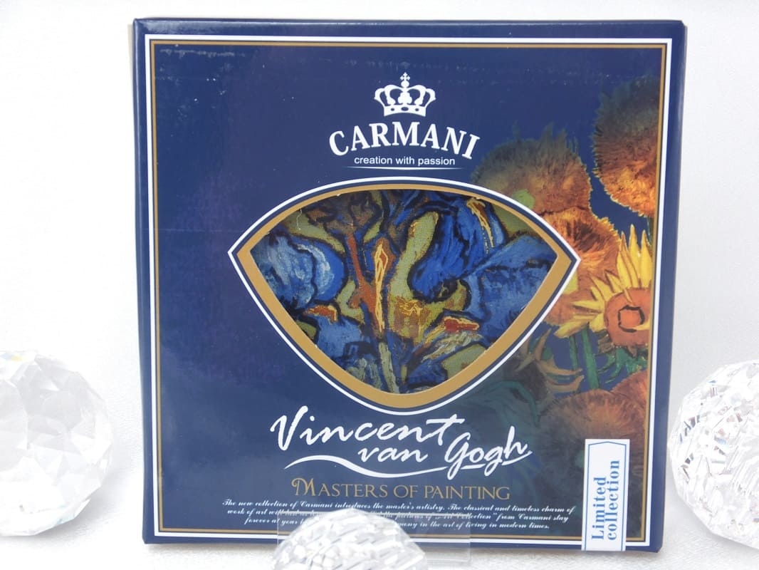 CARMANI - 1990 Vincent van Gogh - Glass plate - 13 x 13 cm -Irises