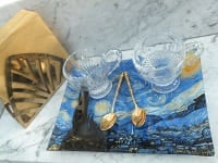 CARMANI - 1990 Vincent van Gogh - Sternennacht - Glasteller 13 x 13 cm