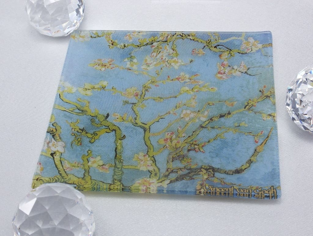 CARMANI - 1990 Vincent van Gogh - Glasteller - Mandelbaum  13 x 13 cm