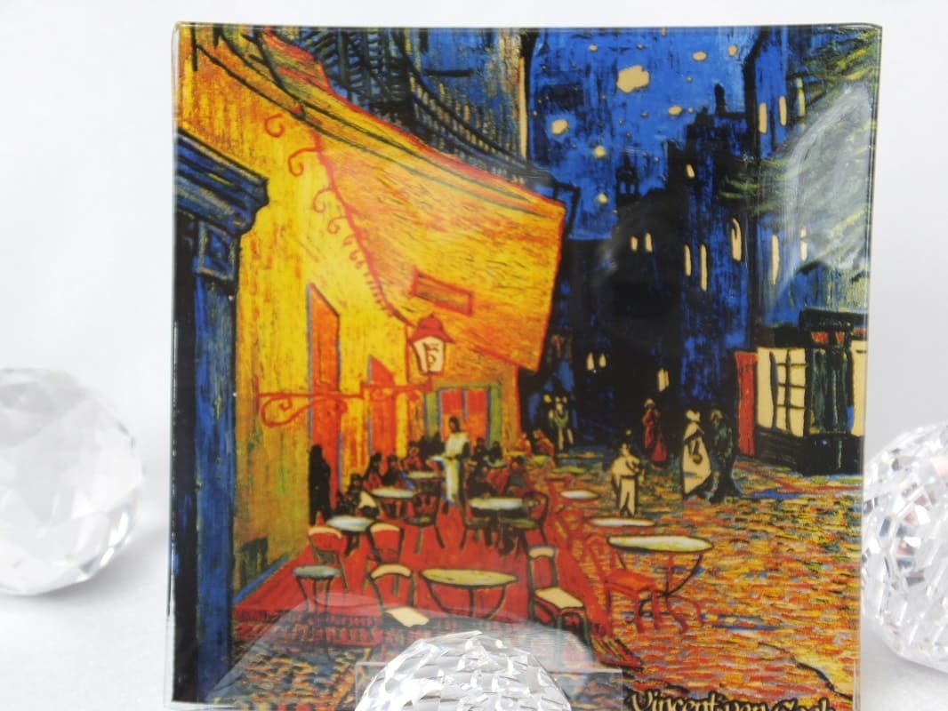 CARMANI - 1990 Vincent van Gogh - The Night Café - Glass Tray 13 x 13 cm