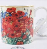 CARMANI - 1990 Vincent van Gogh - Margeriten und Mohnblumen - Kaffeetasse  &  Geschenkbox
