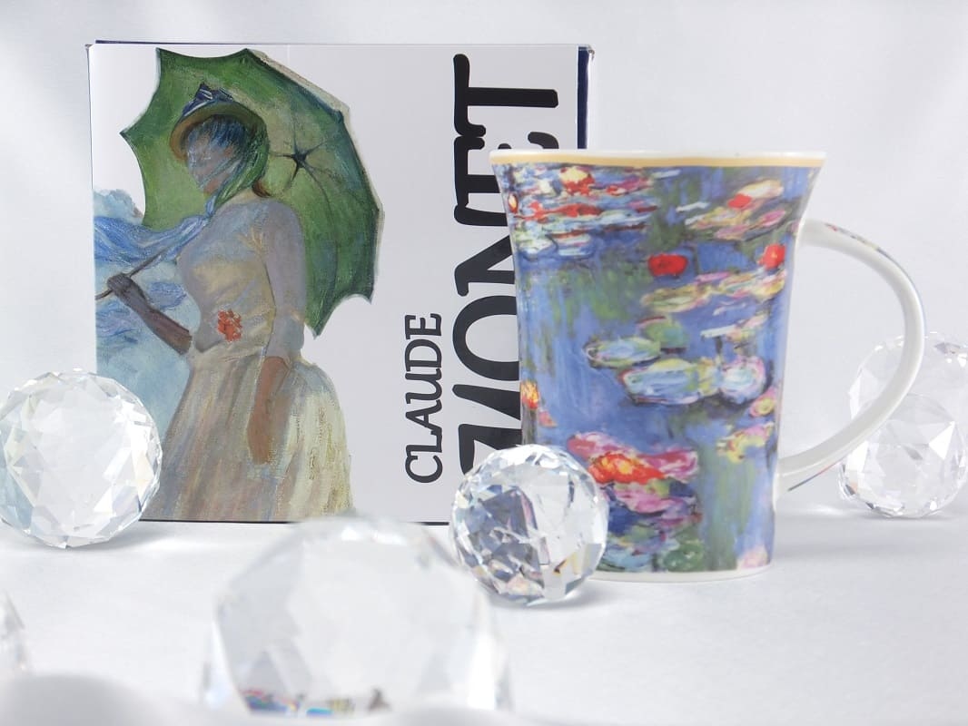 CARMANI - 1990 Claude Monet - water lilies - coffee cup in gift box