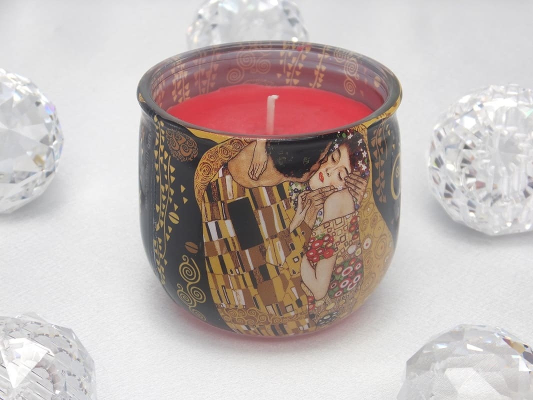 CARMANI - 1990 Gustav Klimt - The Kiss - Scented Candle Passion in gift box