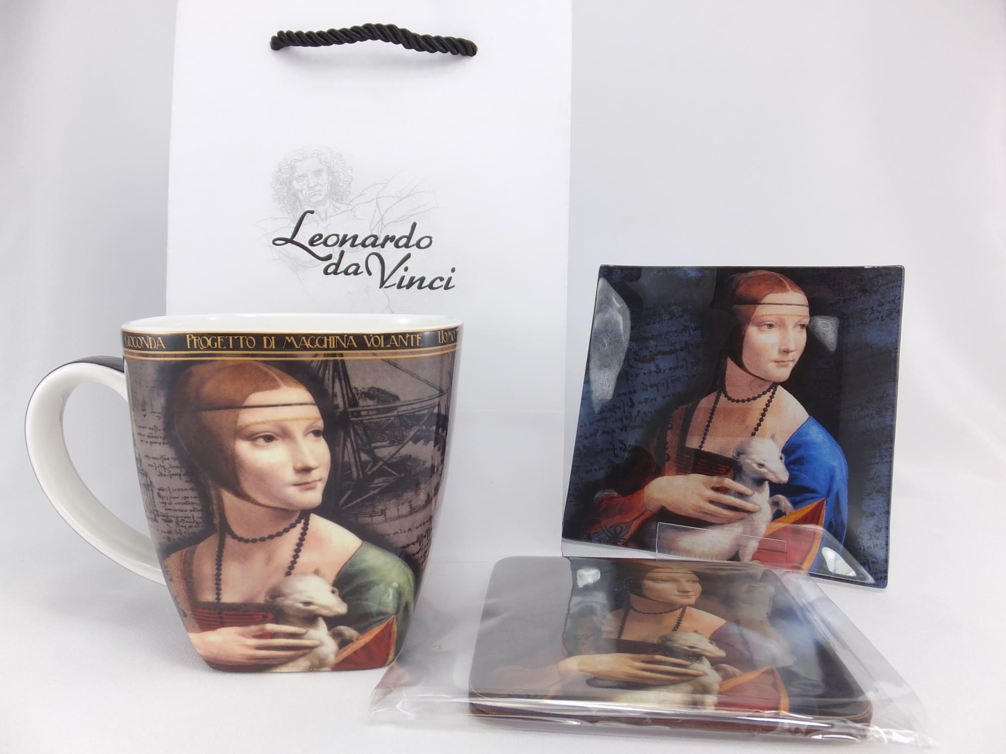 CARMANI - 1990 Leonardo da Vinci -  Mona Lisa Motiv auf kleinem Glasteller