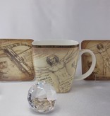 CARMANI - 1990 Leonardo da Vinci - Vitruvian Porcelain Cup in Fine bone China