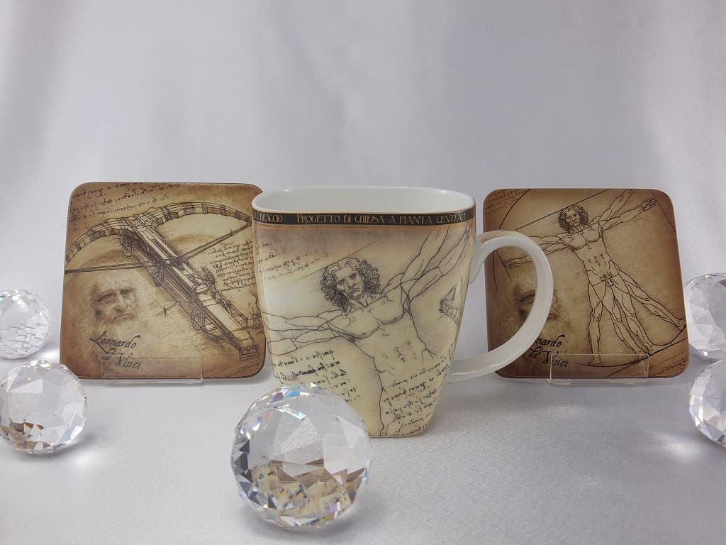 CARMANI - 1990 Leonardo da Vinci - Vitruvian Porcelain Cup in Fine bone China