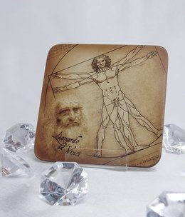 CARMANI - 1990 Leonardo da Vinci - Cork Coaster - Vitruvian Man