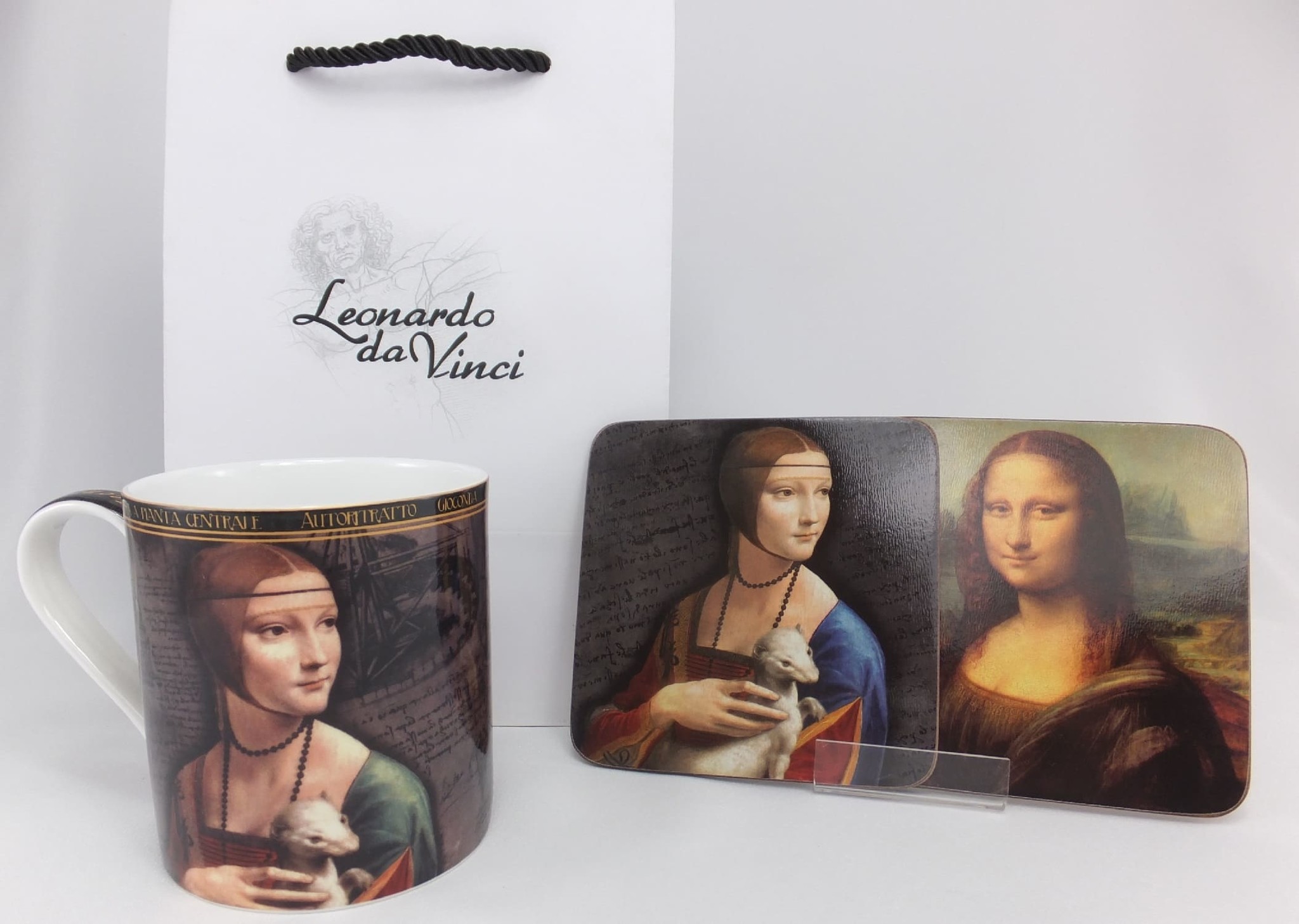 CARMANI - 1990 Leonardo da Vinci - Porcelain Cup - Lady with an Ermine