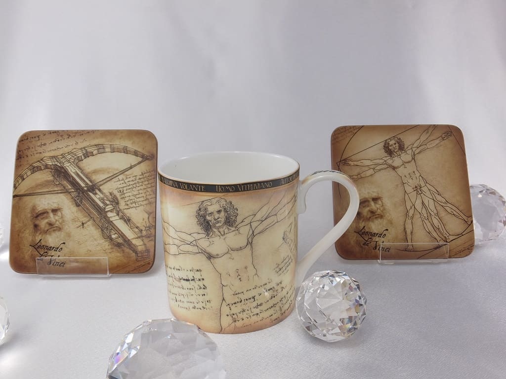 CARMANI - 1990 Leonardo da Vinci - Porzellantasse in Fine Bone China