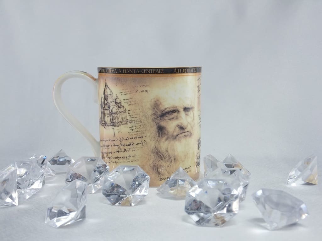 CARMANI - 1990 Leonardo da Vinci - Porcelain Cup in Fine Bone China