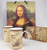 CARMANI - 1990 Leonardo da Vinci - große Geschenktasche mit zwei unterschiedlichen Portraits