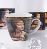 CARMANI - 1990 Leonardo da Vinci - Porcelain Cup in Fine Bone China - Lady with an Ermine