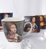 CARMANI - 1990 Leonardo da Vinci - Porzellantasse in Fine Bone China -  Dame mit dem Hermelin