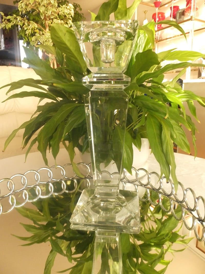 Julia - 1842  Carat - decorative glass candle holder - large