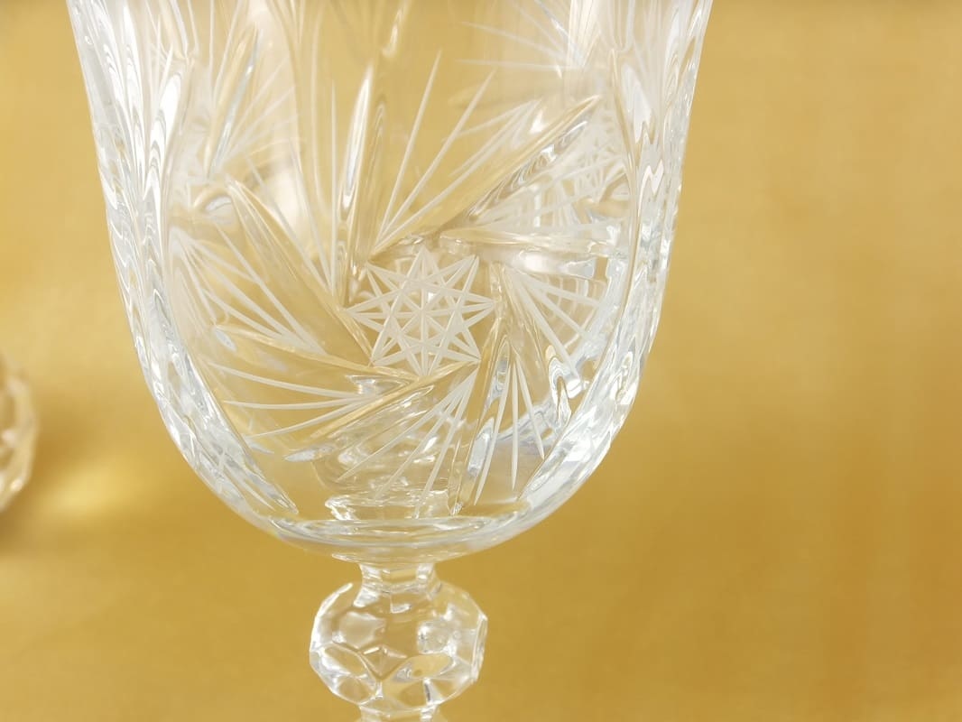 Julia - 1842  Crystal glass CARAT - red wine glass made of cut crystal