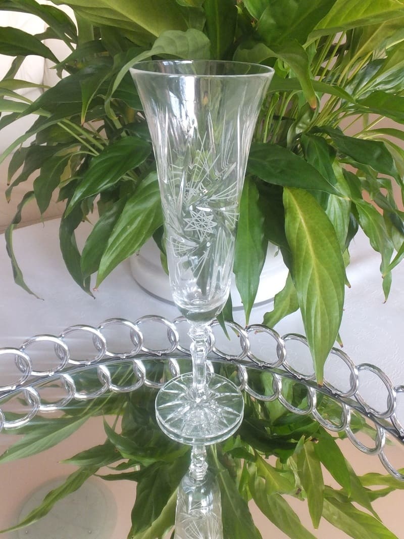 Julia - 1842  Kristallglas CARAT  - Champagne Glas handgeschliffen