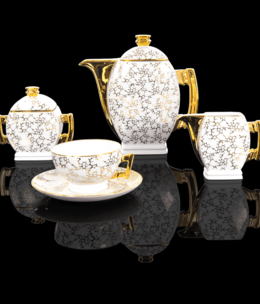 Cmielow - 1790 Glamor IV coffee service 6/15 - white / marbled