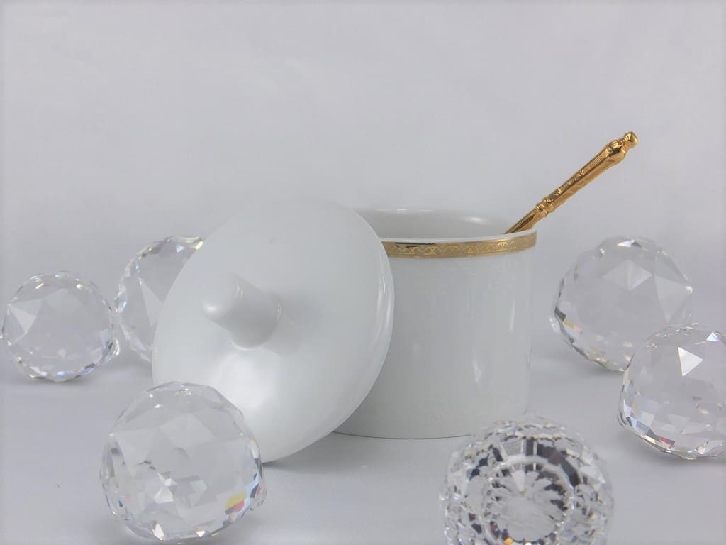 CRISTOFF -1831 Marie - Jeanne - Gold Sugar Bowl & Milk Jug