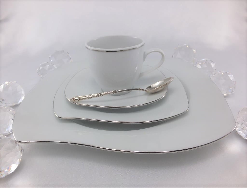 CRISTOFF -1831 Marie - Christine - Platin - Tasse & Untertasse