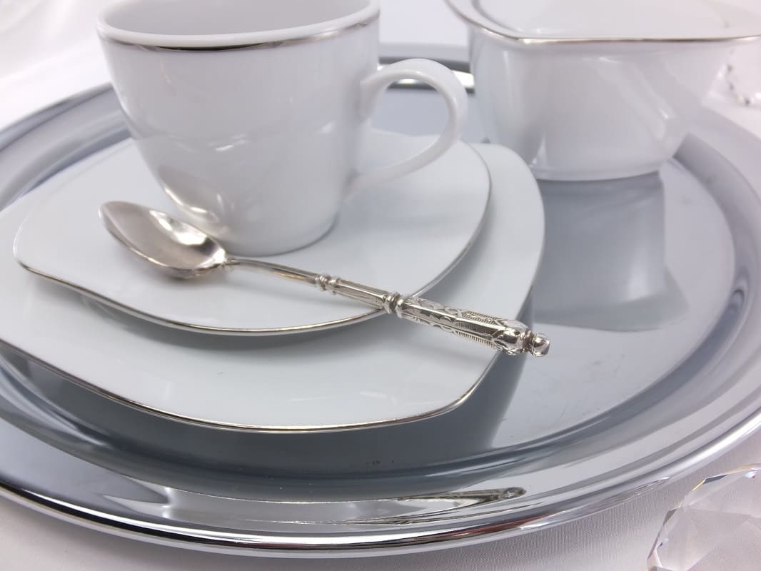 CRISTOFF -1831 Marie - Christine - Platinum - Cup & saucer