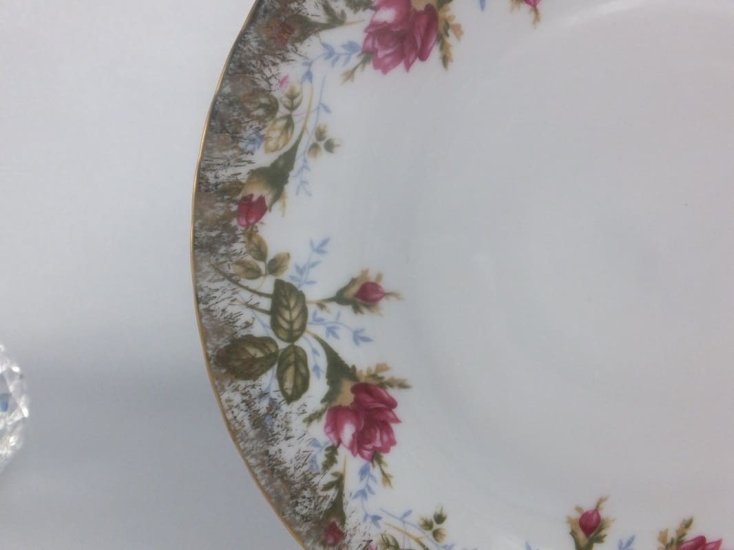 CHODZIEZ 1852 Marie Rose - dessert plate with gold rim