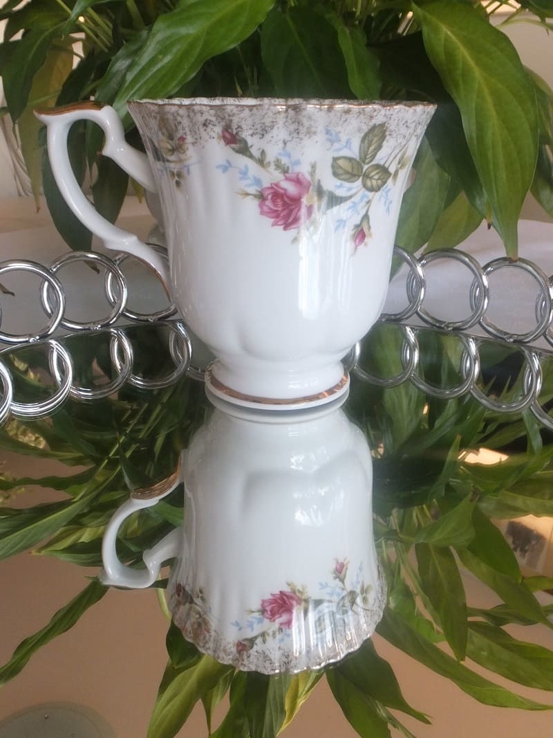 CHODZIEZ 1852 Marie -Rose - XXL Kaffeetasse  mit Goldrand