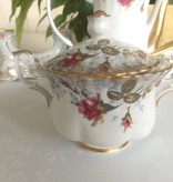 CHODZIEZ 1852 Marie - Rose sugar bowl with gold rim