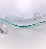 Tray - S - Shape Bubble Glass 34 x 13.5 cm