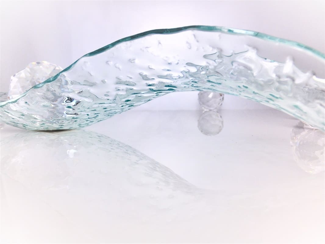 Tray - S - Shape Bubble Glass 34 x 13.5 cm