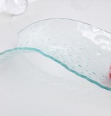 Tablett -S - formig - Bubbleglas  29 x 12 cm