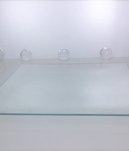 Place plate - Squared II clear glass