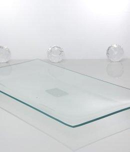 Tray - Medium clear glass 34 x 17 cm