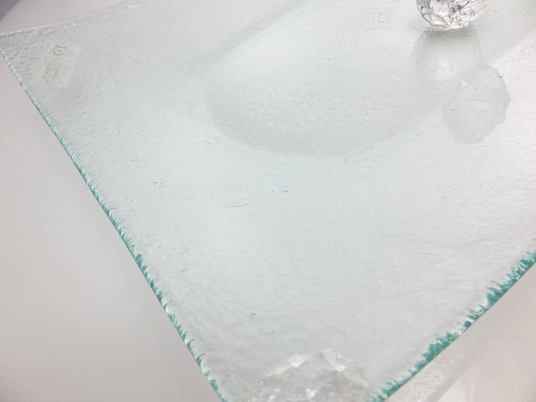 Tablett  aus Bubble Glas  43 x 29 cm