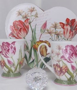 CARMANI - 1990 Coffee cups set - heart set of tulips