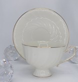 CARMANI - 1990 Teetasse - Single Set Weiß / Gold