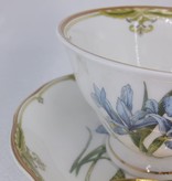 CARMANI - 1990 Teacups Set - Fine Bone China - Irises