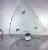 Decoration plate made of glass 29 x 29 cm