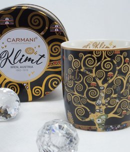 CARMANI - 1990 Gustav Klimt - Lebensbaum - Kaffeetasse in Metallbox